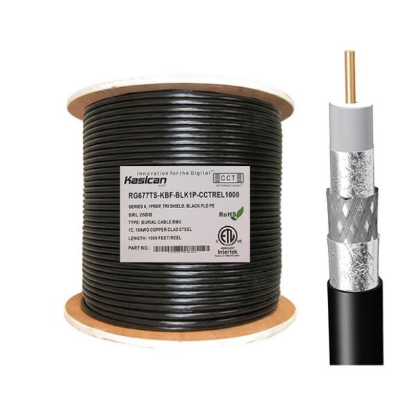 Picture of Underground Flooded RG6 Coaxial Cable   CCT-RG6-77TS-KBF-BLK1P