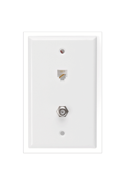 Picture of Cable/Telephone Wall Jack  CCT-300-234WH
