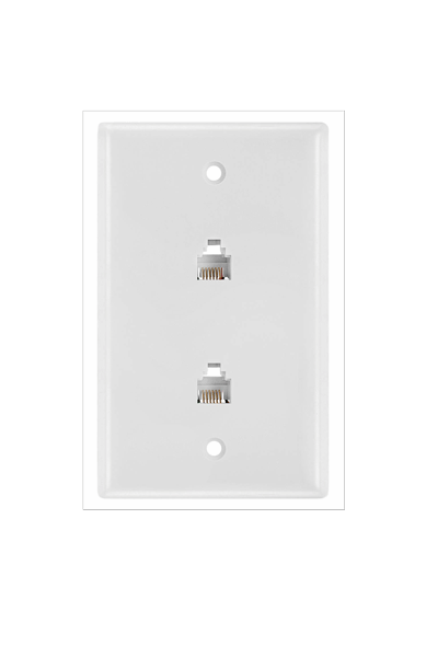 Picture of Dual Port Wall Jack CCT-301-214WH